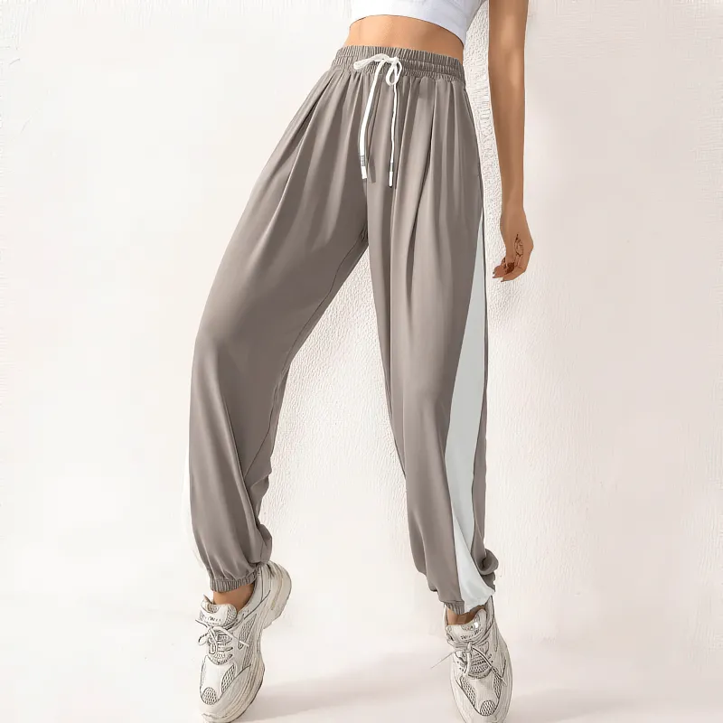 Quick-Drying High Waist Drawstring Elastic Sweatpants for Women - SF0115