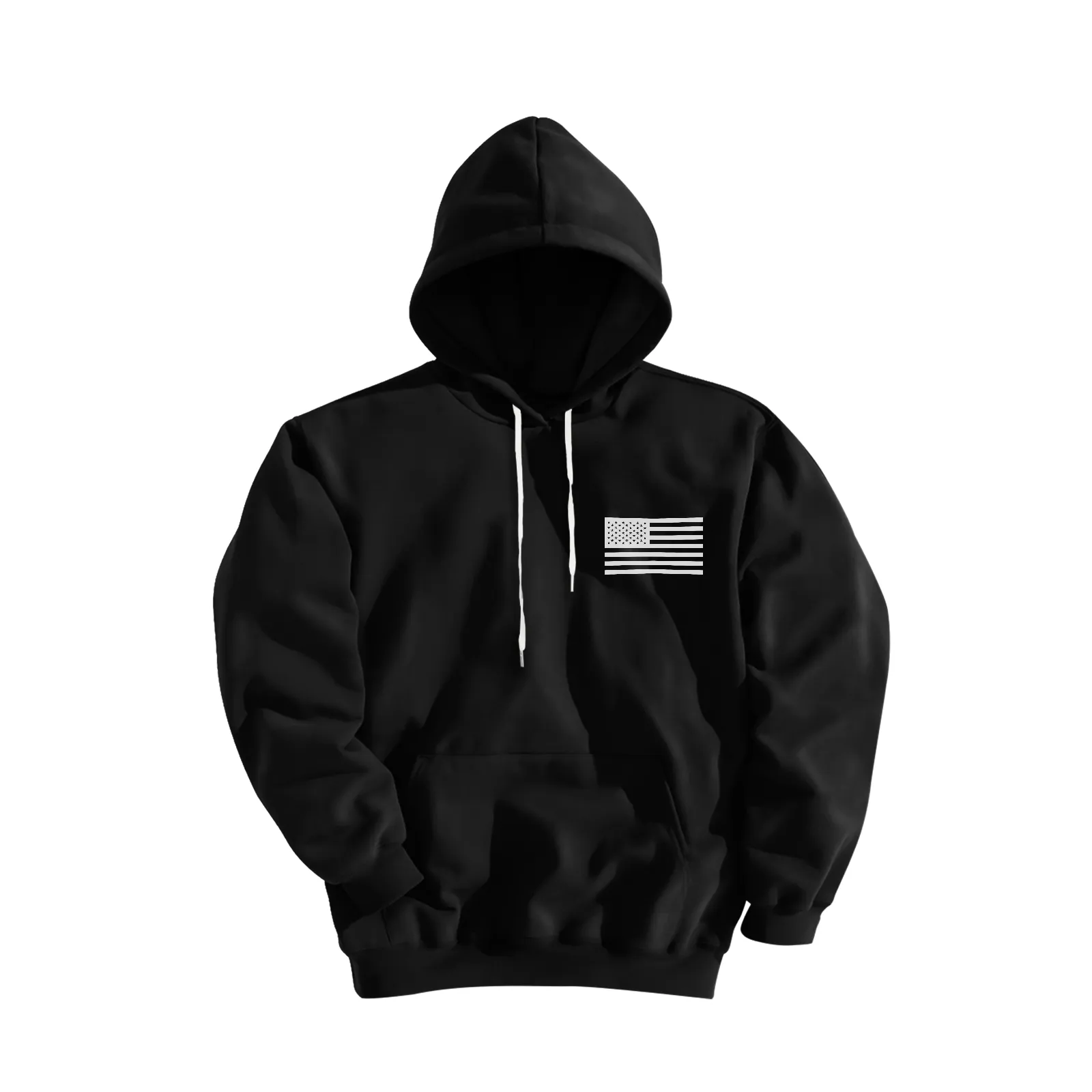 QUICK DRYING USA FLAG GRAPHIC POCKET HOODIE