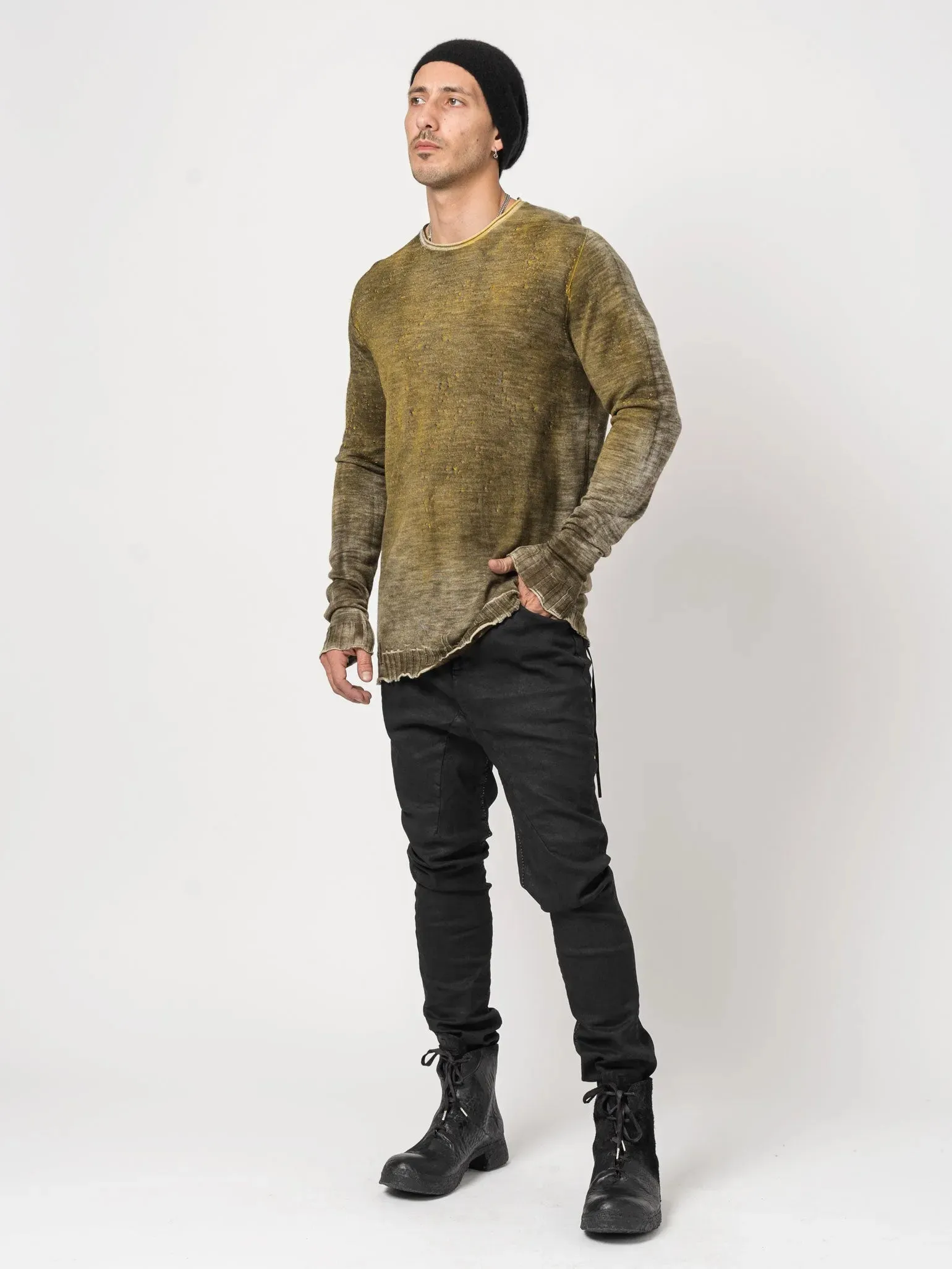 Rubber Thin Wool Sweater