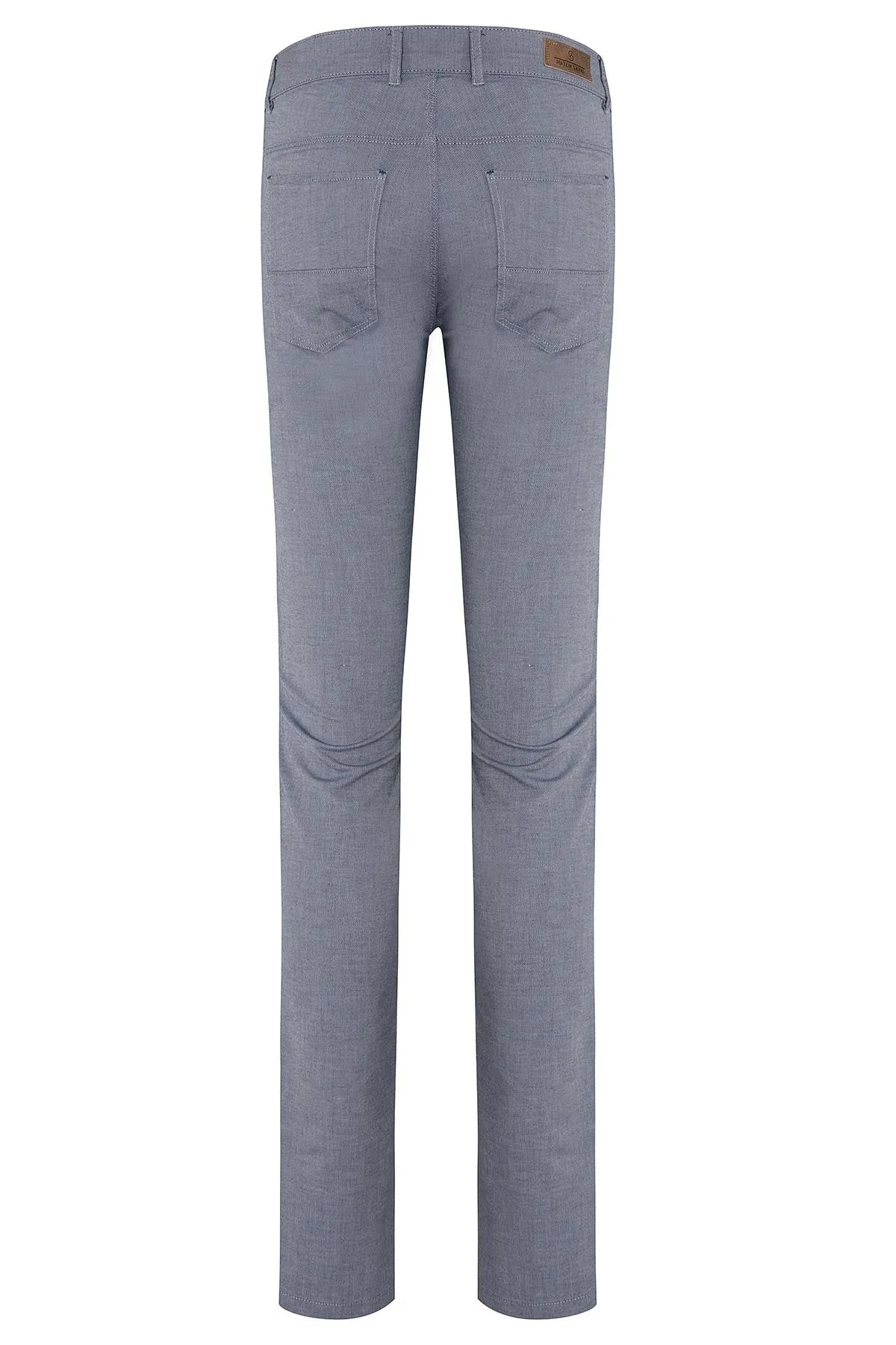 Slim Fit 5 Pocket Low Waist Unpleated Cotton Light Gray Casual Pants, Blue D.