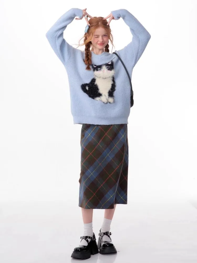 Soft thick thin cute cat sweater【s0000006144】