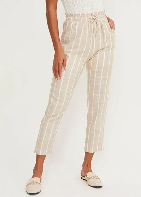 Stripe Paper Bag Pants