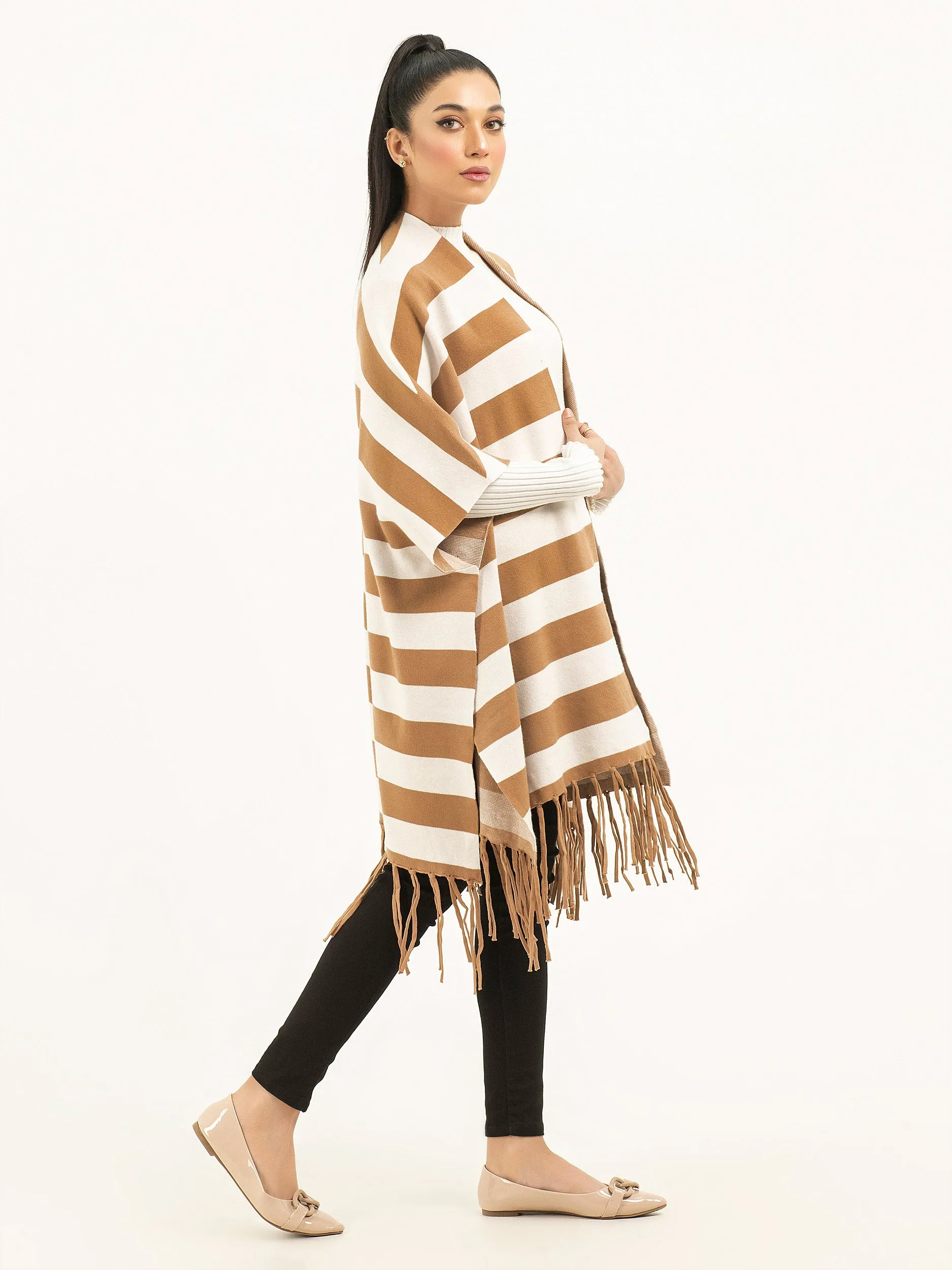 Striped Cape Shawl