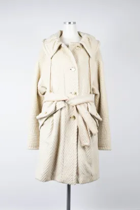 Tae Chevron Wool Coat