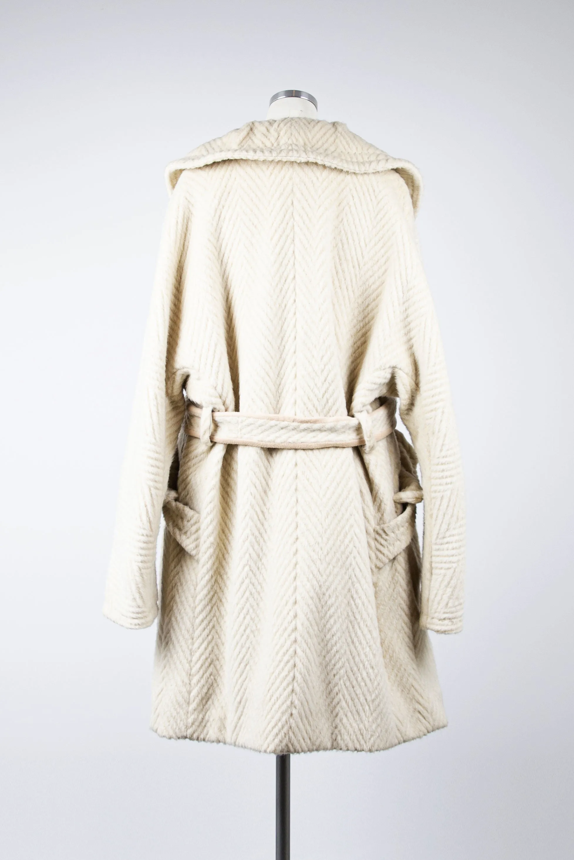 Tae Chevron Wool Coat