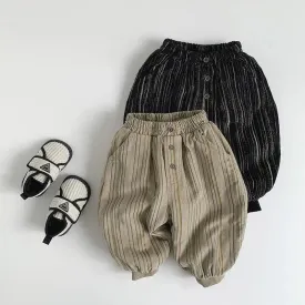 Thick Corduory Casual Striped Pants