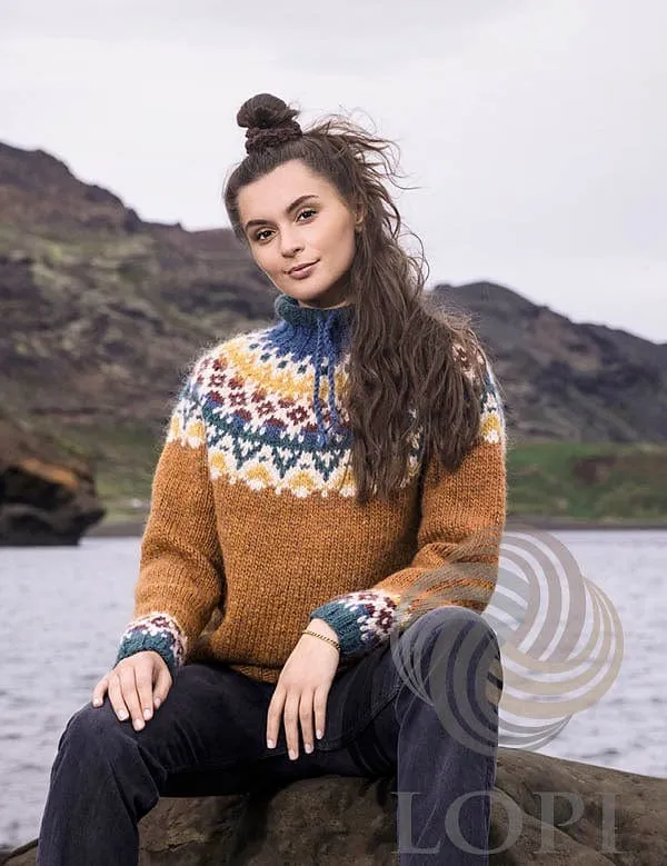 Vestur  - Icelandic Sweater - Amber Heather