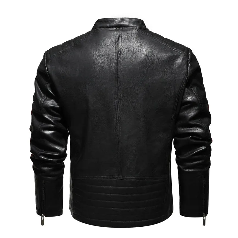 West Louis™ Moto Motorcycle Biker Leather Jacket