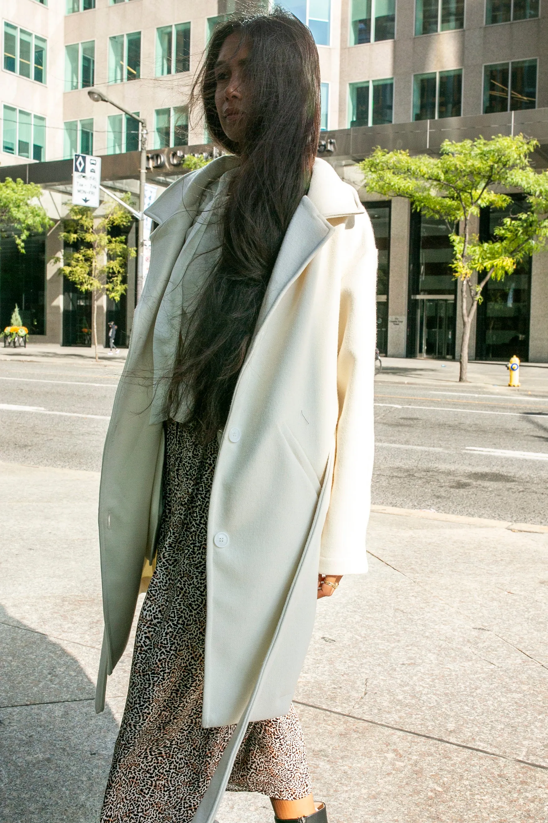 Wool trench coat